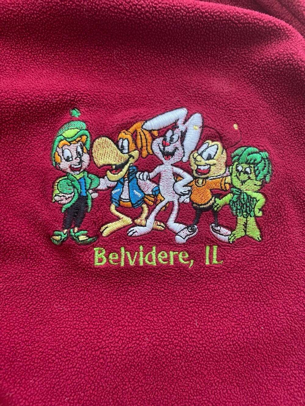 Vintage General Mills Cereal Stitched Fleece Full Zip Jacket